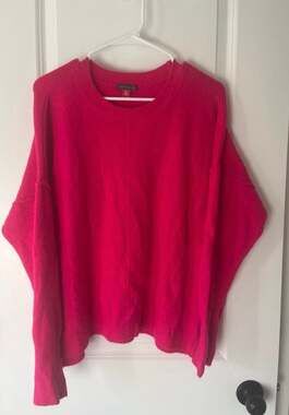 Vince Camuto Women's Pink Crew Neck Pullover Sweater